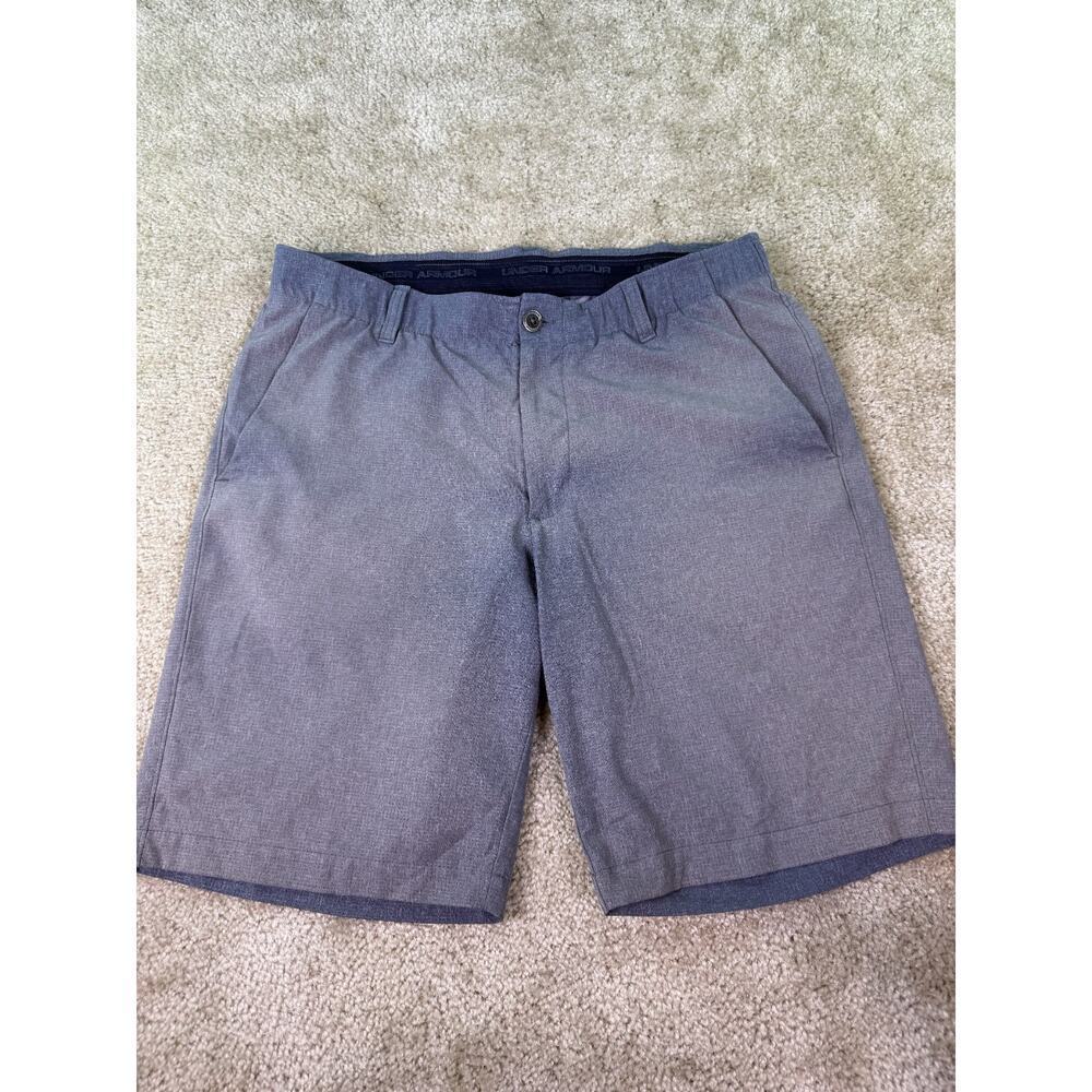 Under Armour Shorts Mens 36 Gray Performance Golf Heat Gear Chino Fade C740